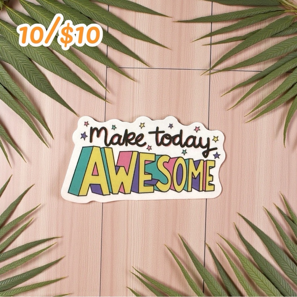 Make Today Awesome Sticker – Cute Motivational Vinyl Decal | Planner Sticker